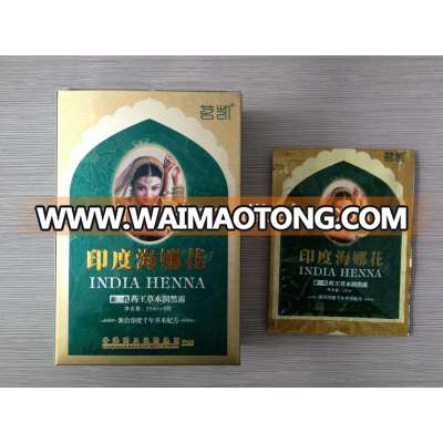 India Herbal Henna Flowers Hair Black Shampoo 20mlX6