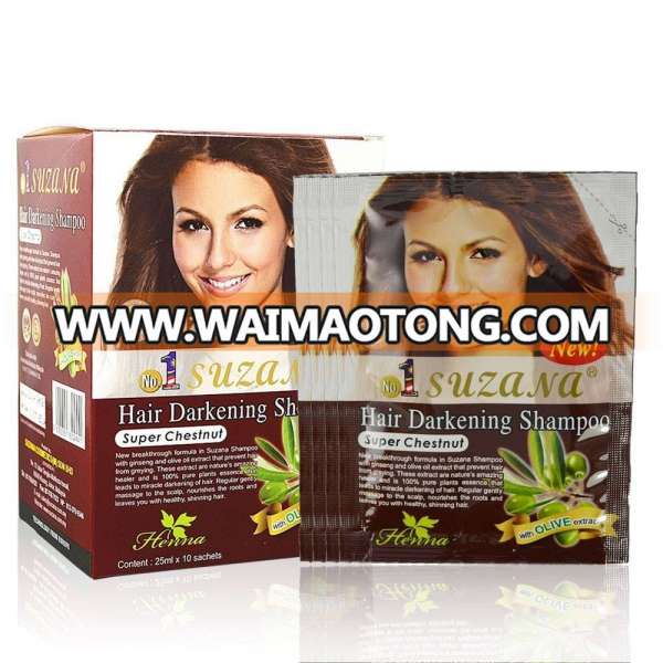 Suzana Dark Brown Hair Color Shampoo, Hair Dye, Hair Color Cream 25ml*10